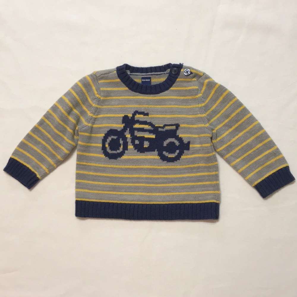 Motorcycle striped sweater | 6-12m